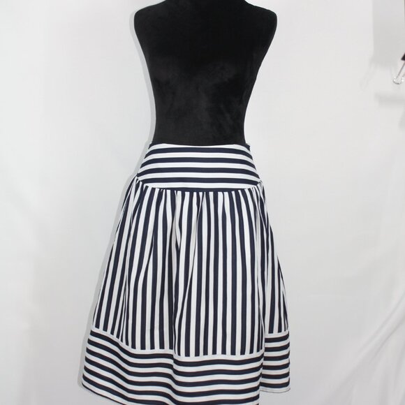 Maeve by Anthropologie Black & White Striped Skirt Size Small - Picture 4 of 12